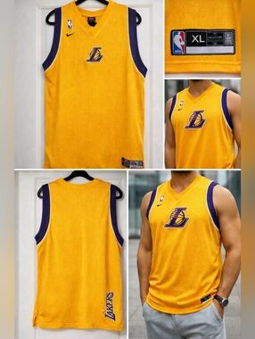 Nike Los Angeles Lakers Gold NBA Jersey XL – Men’s Basketball Swingman
